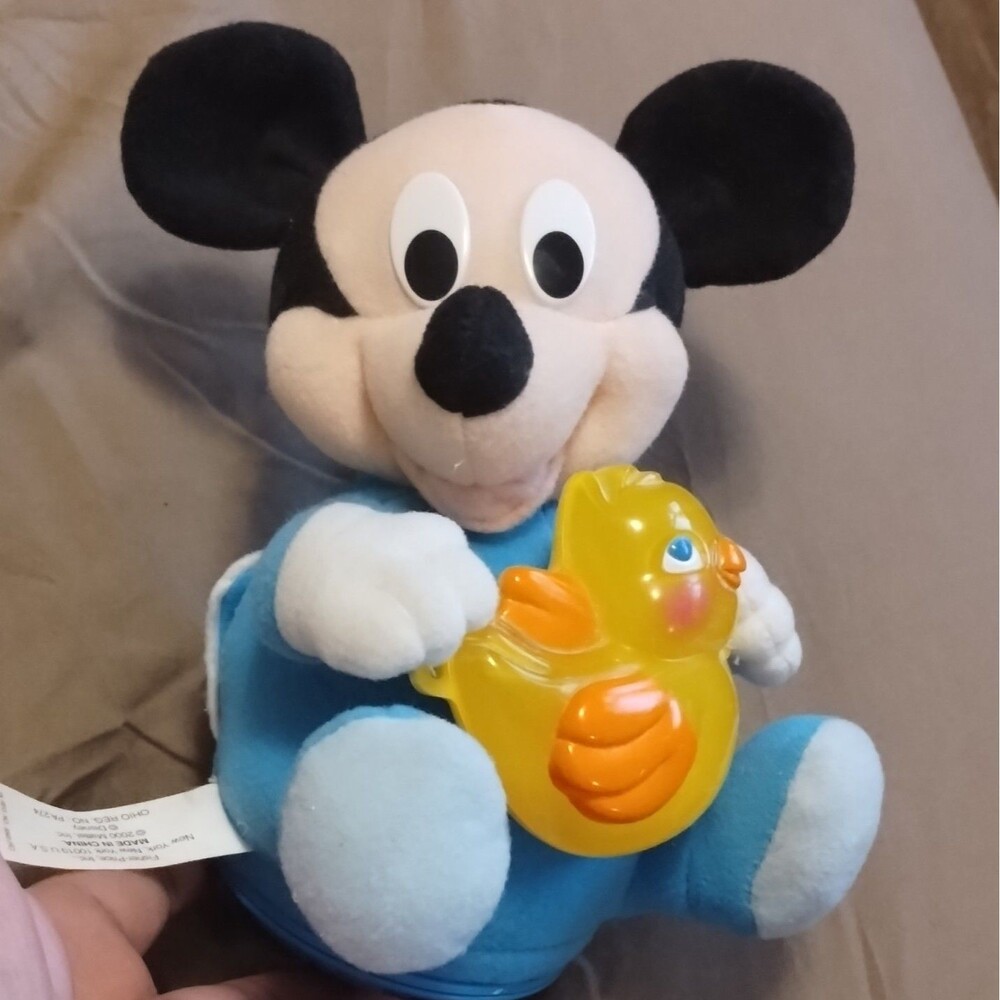 Fisher-Price Mickey Mouse Musical Wobble Plush Stuffed Toy Small 2000 MPN 94026